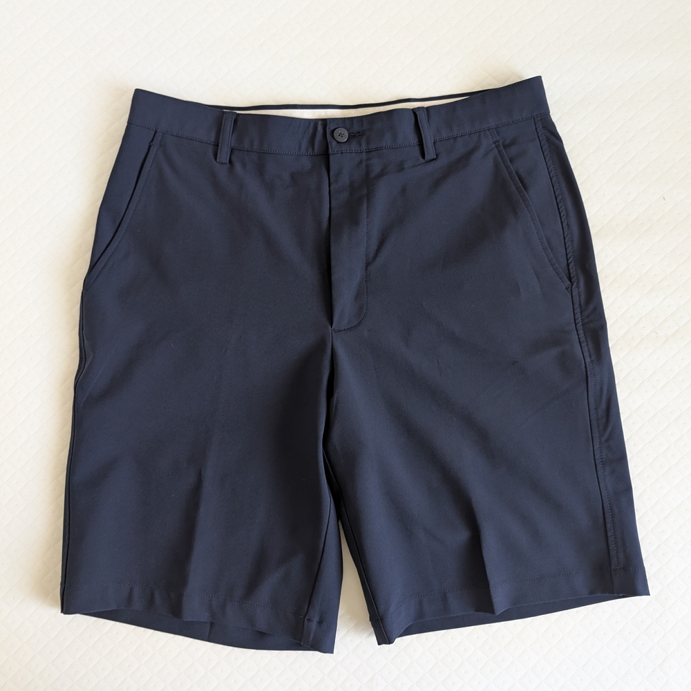 Footjoy 9" Golf Shorts Men's 34 Navy Blue Chino Performance Tech Casual Stretch